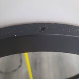 Modern Style Black Oval Wall Mirror