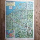 Map / Poster Bird's eye view of the Western Front 1940