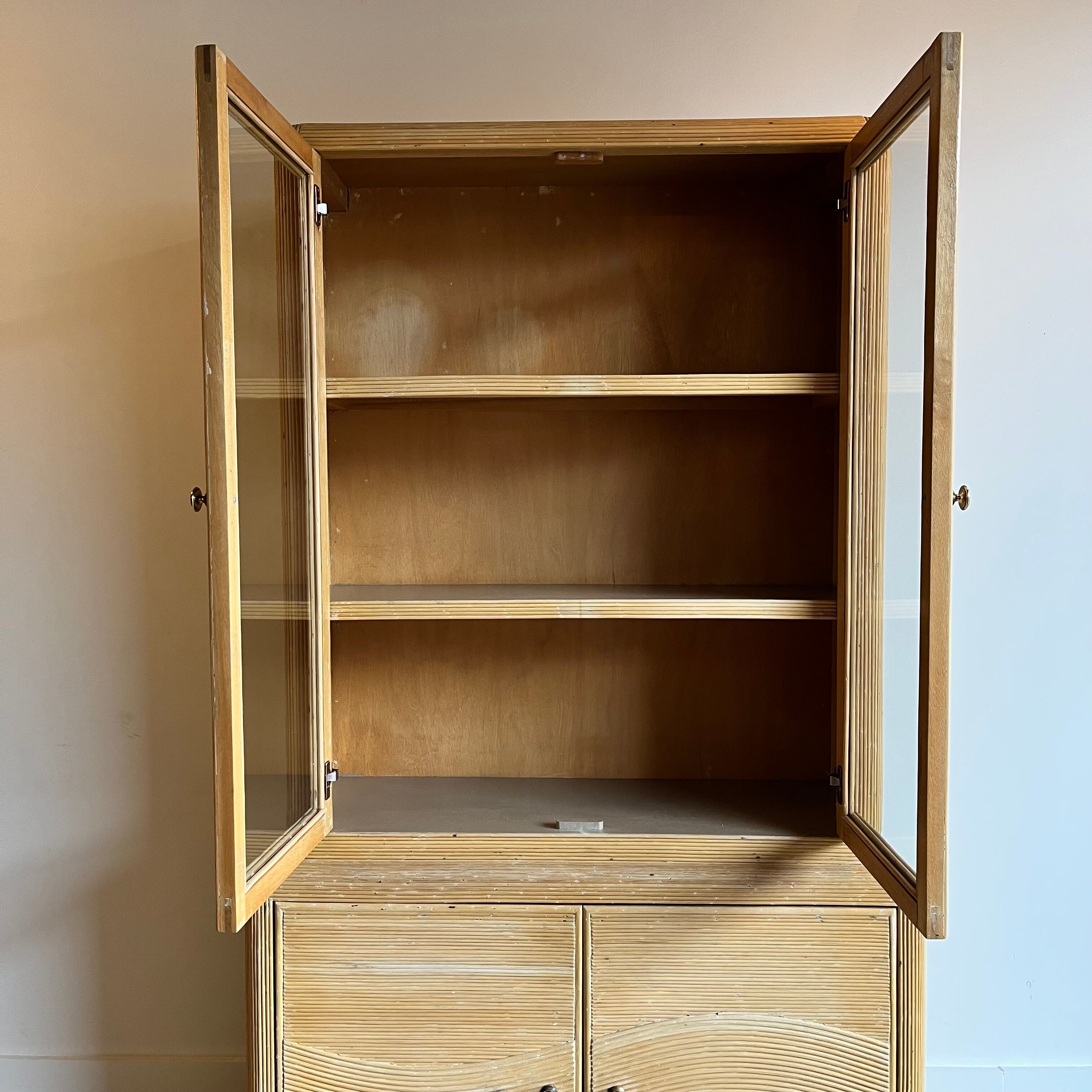 Showcase cabinet bamboo rattan Vivai del Sud