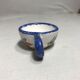 4 cups Quimper HB ceramic + drawings series painted vintage