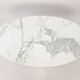 Mid-century italian marble oval coffee table, 1980s