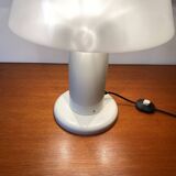 Guzzini lamp, white lacquered metal, height 55cm, 1970s vintage