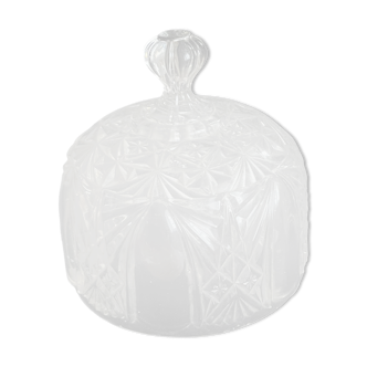 Vintage glass cheese or dessert bell.
