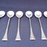 Art Deco 800 Silver Teaspoon Demitasse Marked Set of 6