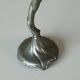 Art Nouveau chandelier sculptural in tin around 1900
