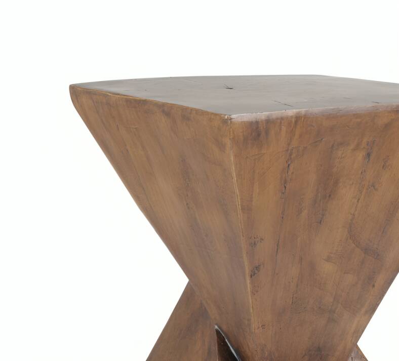 Lightweight Geometric Concrete Side Table, Modern Indoor/Outdoor Accent Table, Multifunctional Table