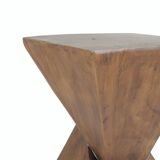 Table d’appoint en béton géométrique léger, table d’accent intérieure/extérieure moderne, table multifonctionnelle