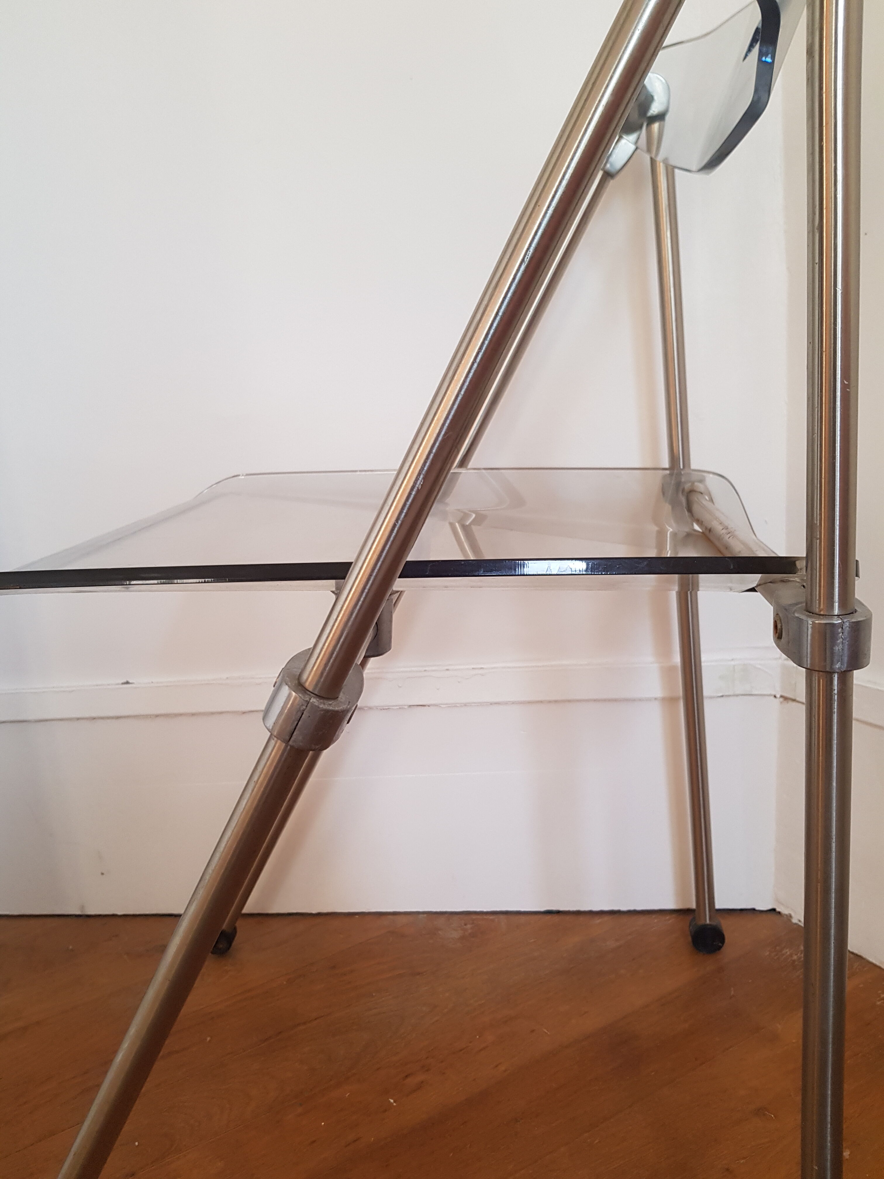 Vintage folding transparent chair