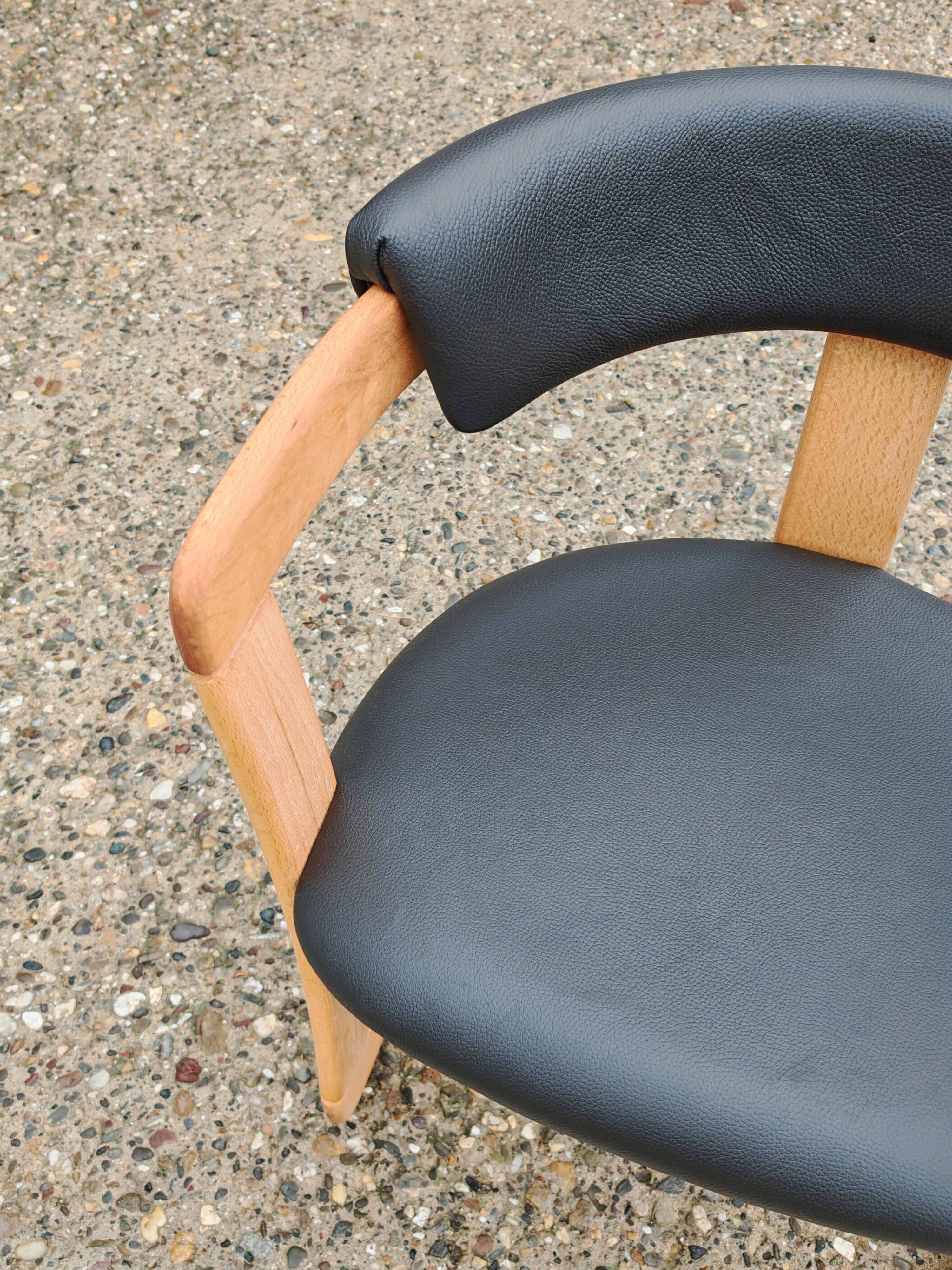 Set 4 chaises salle à manger "Brigitte" milieu du siècle Pozzi et Verga