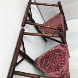Pair of antique English triangular armchairs 1900s