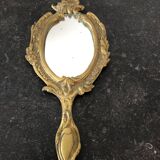 Brass hand mirror