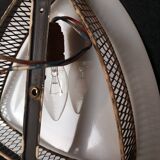 1950s ceiling light in metal and plexiglass