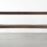 Antique English early 19th century hall bench made of oak