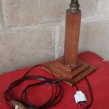 1950s oak lamp base