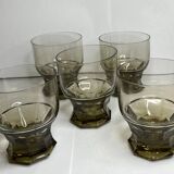 5 verres couleur verre fumé