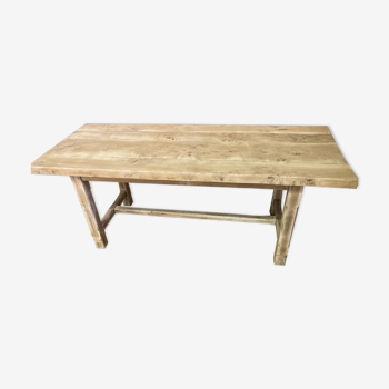 Table de ferme bois brut