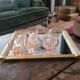 6 late Art Deco rosé glasses – molded star base