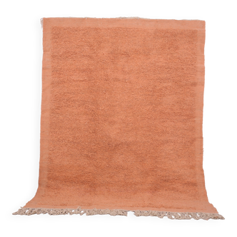 Peach Vintage Moroccan Rug 187 x 252 cm - Handmade Berber Wool Rug Boho