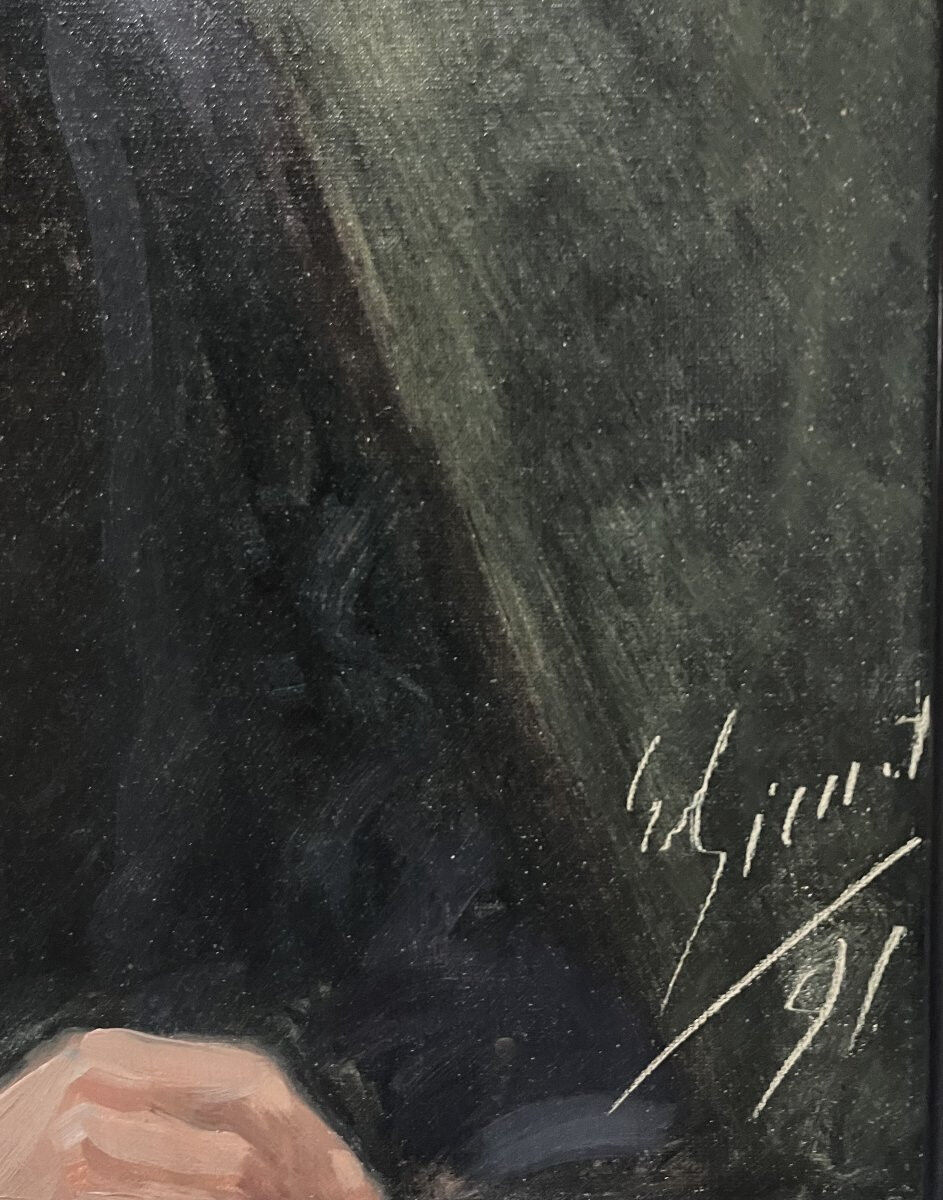 French School of the 19th Century, Portrait of a Young Man, 1891 Oil on Canvas