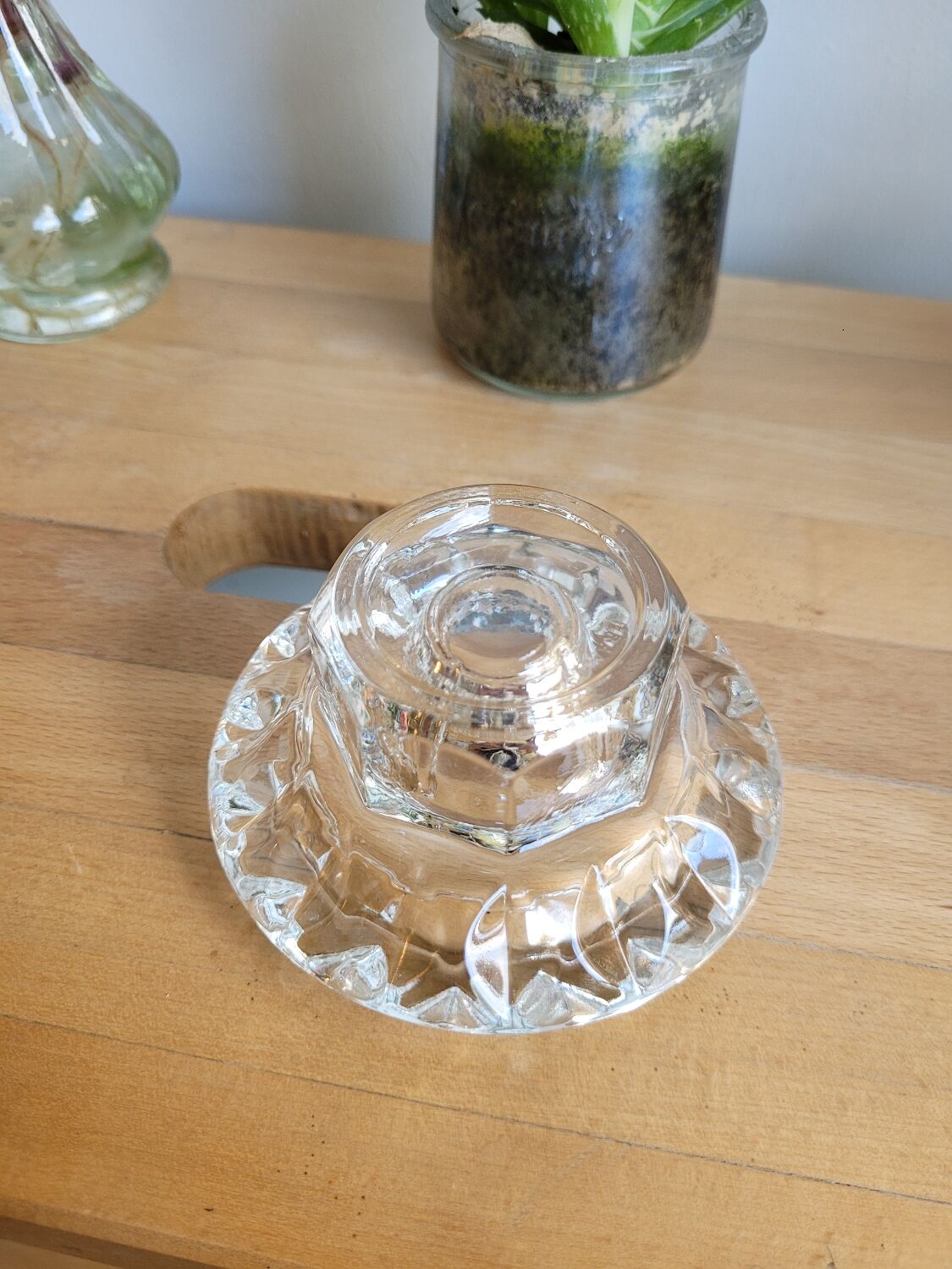 Luminarc molded glass candle holder