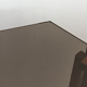 Table d’appoint moderniste néerlandaise en bois et en verre hexagonale des années 1960