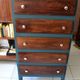 Chiffonnier vintage chêne commode vert anglais