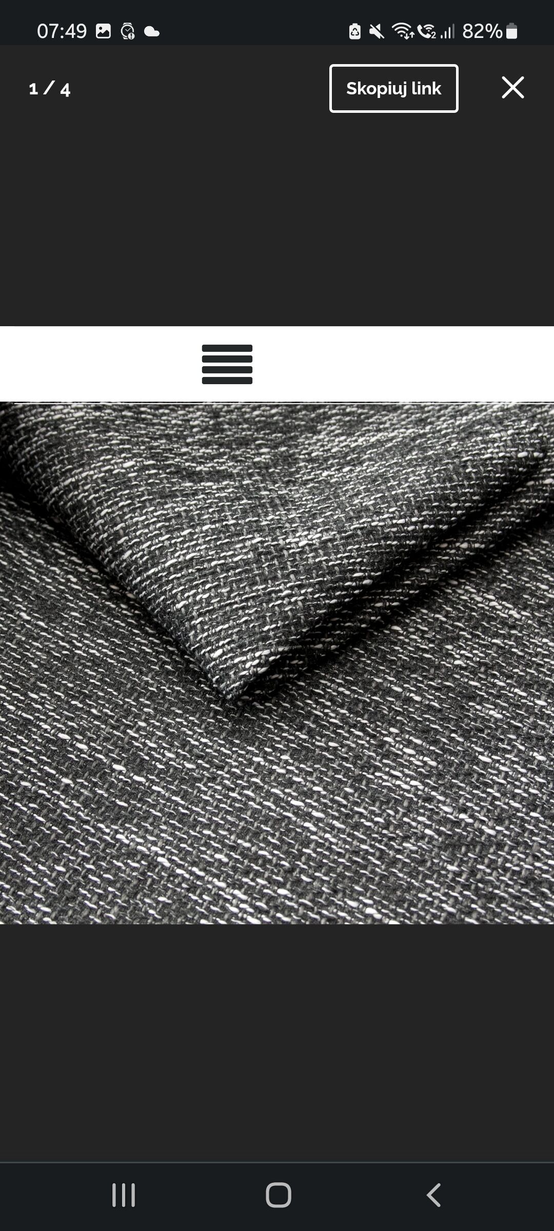 Restored couch, 60s, black and white fabric, black leather