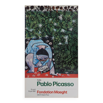 Pablo picasso - claude en marinière, 1981, affiche originale d’époque
