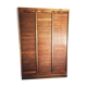 Meuble classeur à triple rideau vintage en bois