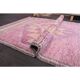 Vintage Turkish Hand-Knotted Wool Cotton Pink Runner Rug 91x288