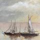 Tableau HSP Marine "Sailboats in Calm Weather" + frame