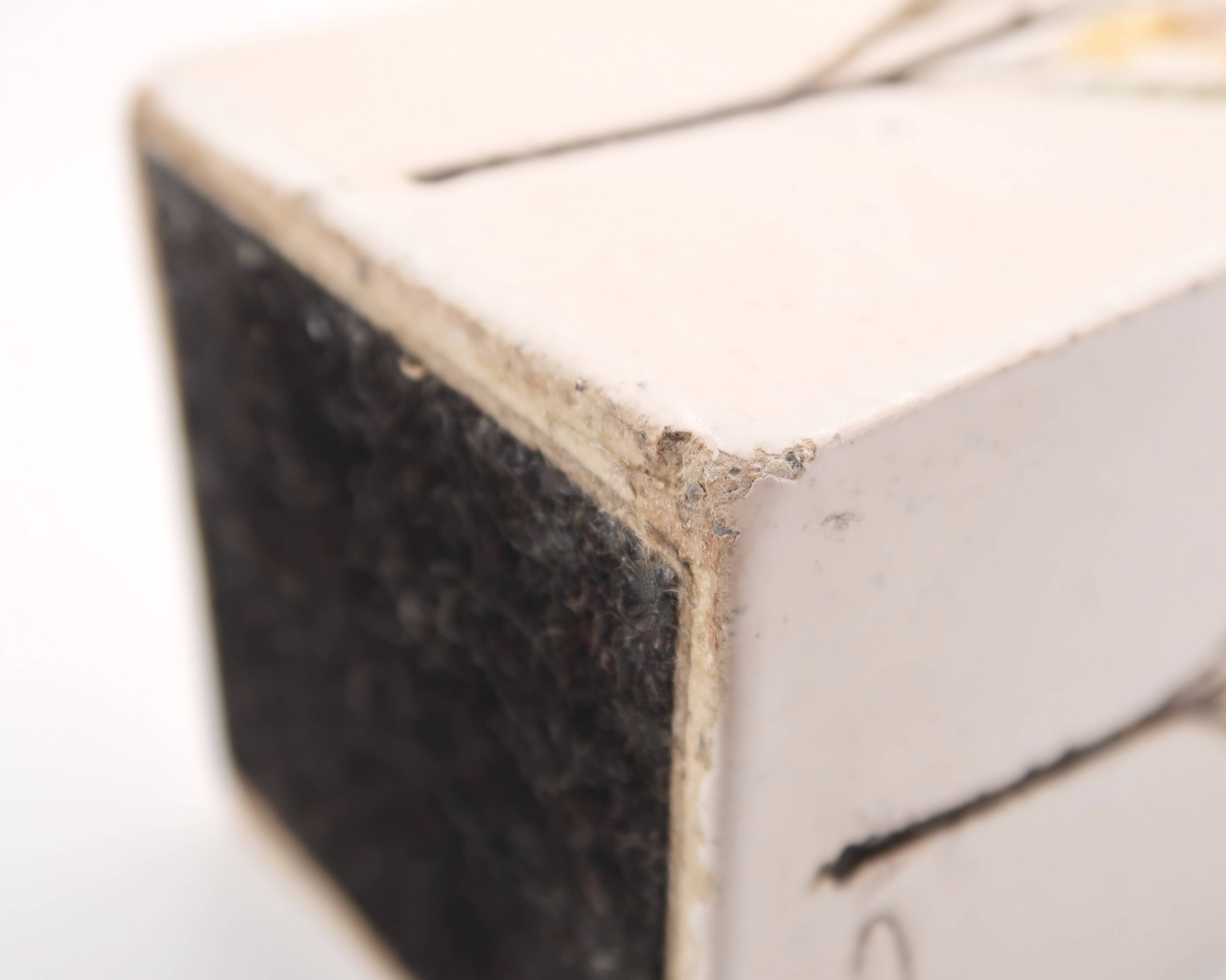 White ceramic herbarium vase by Raymonde Leduc, Vallauris, 1960s