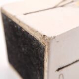 White ceramic herbarium vase by Raymonde Leduc, Vallauris, 1960s