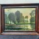 Tableau impressionniste, huile sur toile signée sonneville  + 4 cd neufs