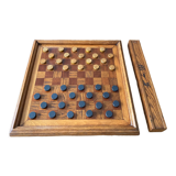 Old wooden checkers board