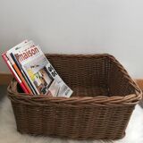 Rectangular wicker basket