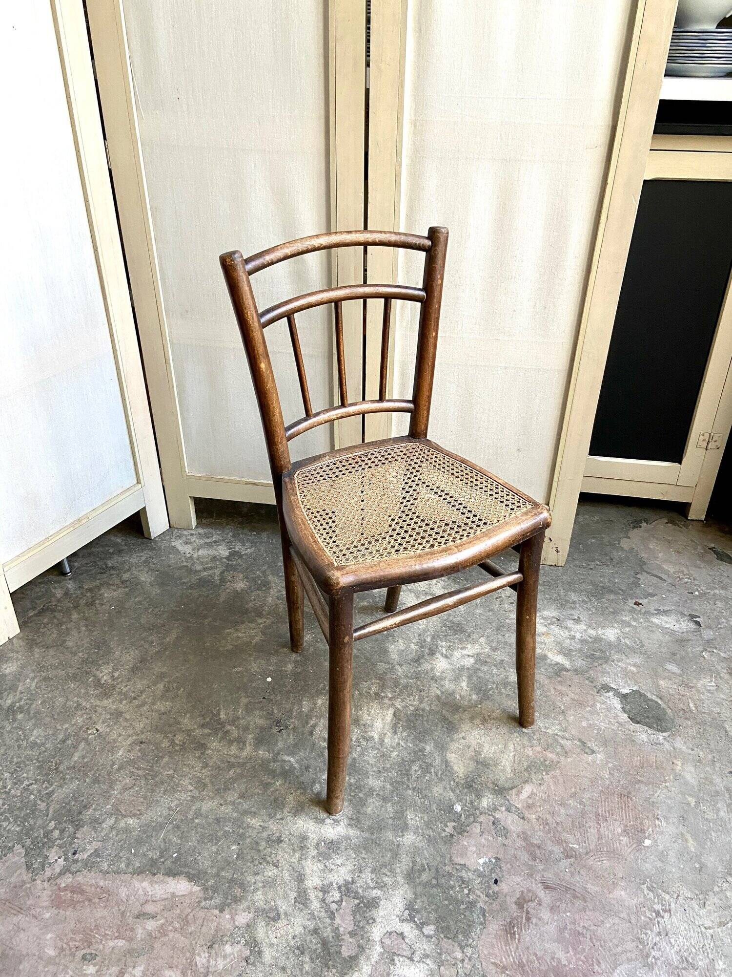 Wooden bistro chair and canning