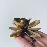 Brass flower candlestick