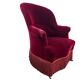 Vintage burgundy fringed armchair/chair