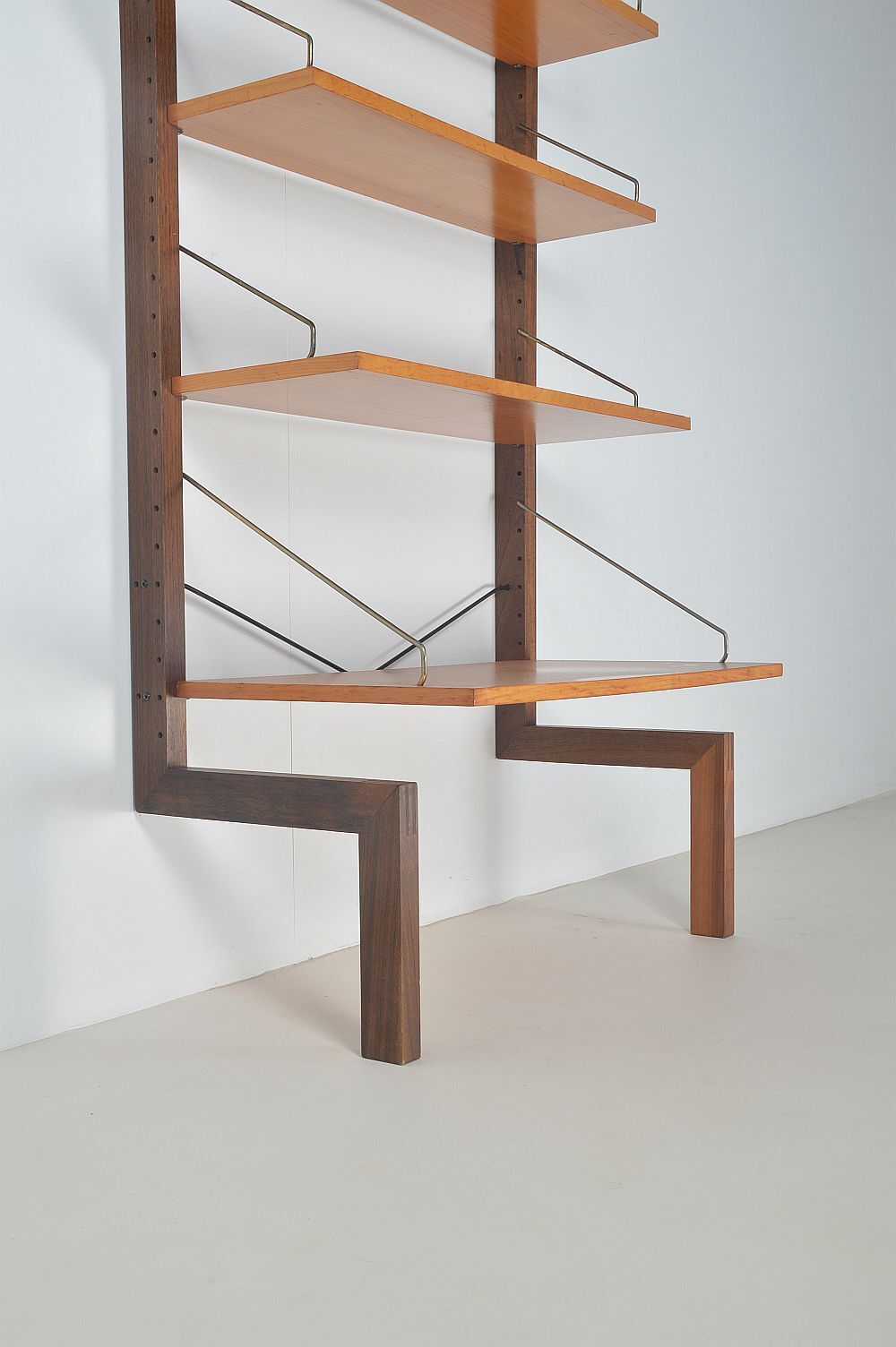 Rare Danish wall rack designed by Cadovius, 1960s