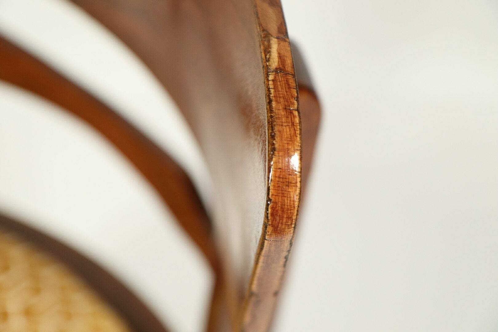 Chaise Art Déco des années 1940, chaise de cabinet Jacquard couleur or jaune tissu tapisserie d'ameublement géométrique Resto