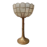 Gold metal and mother-of-pearl lamp from the 70s