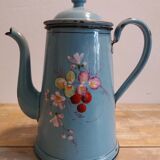Blue enamel coffee pot