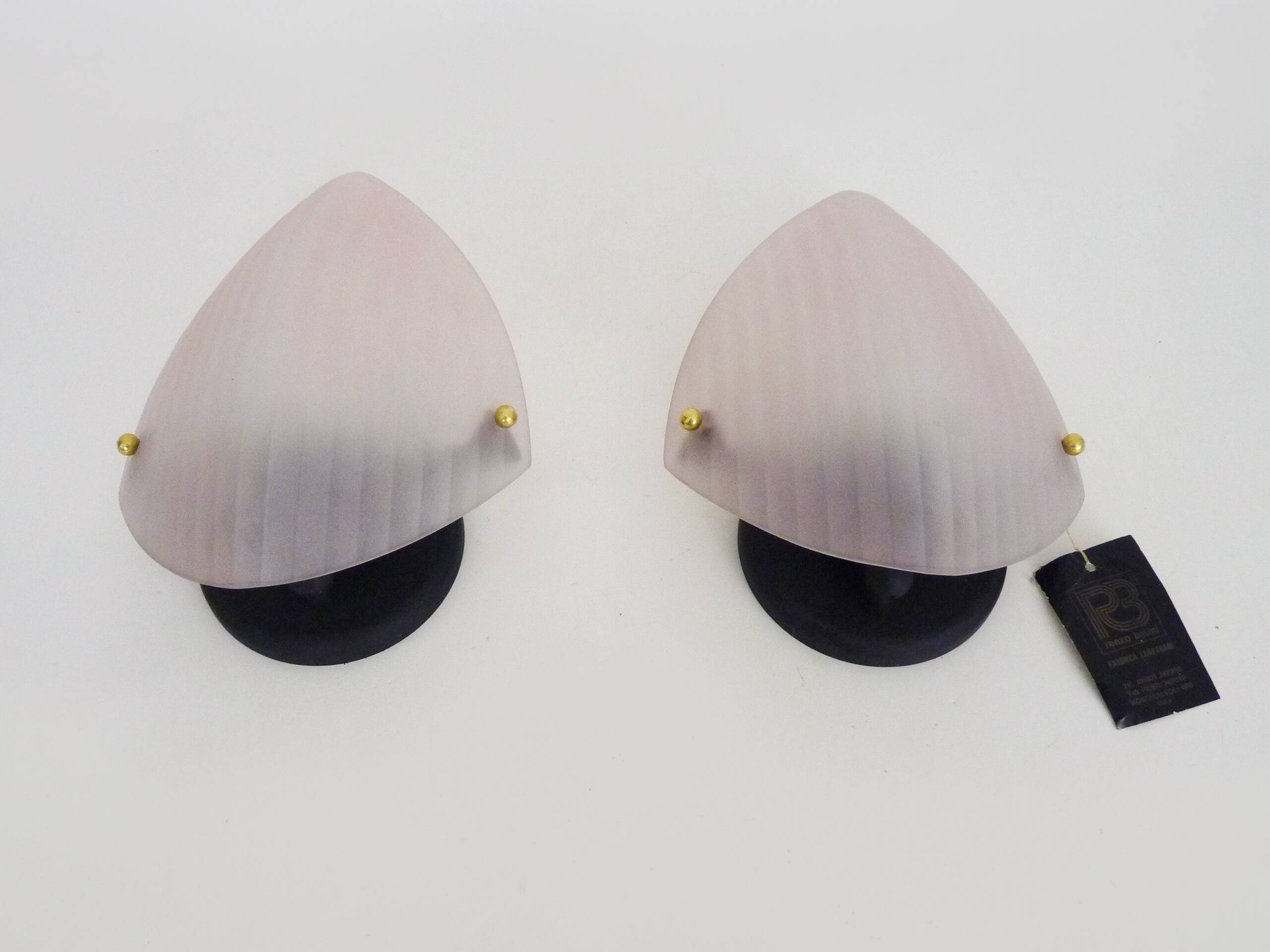 Pair of Italian wall sconces by Renzo Batini