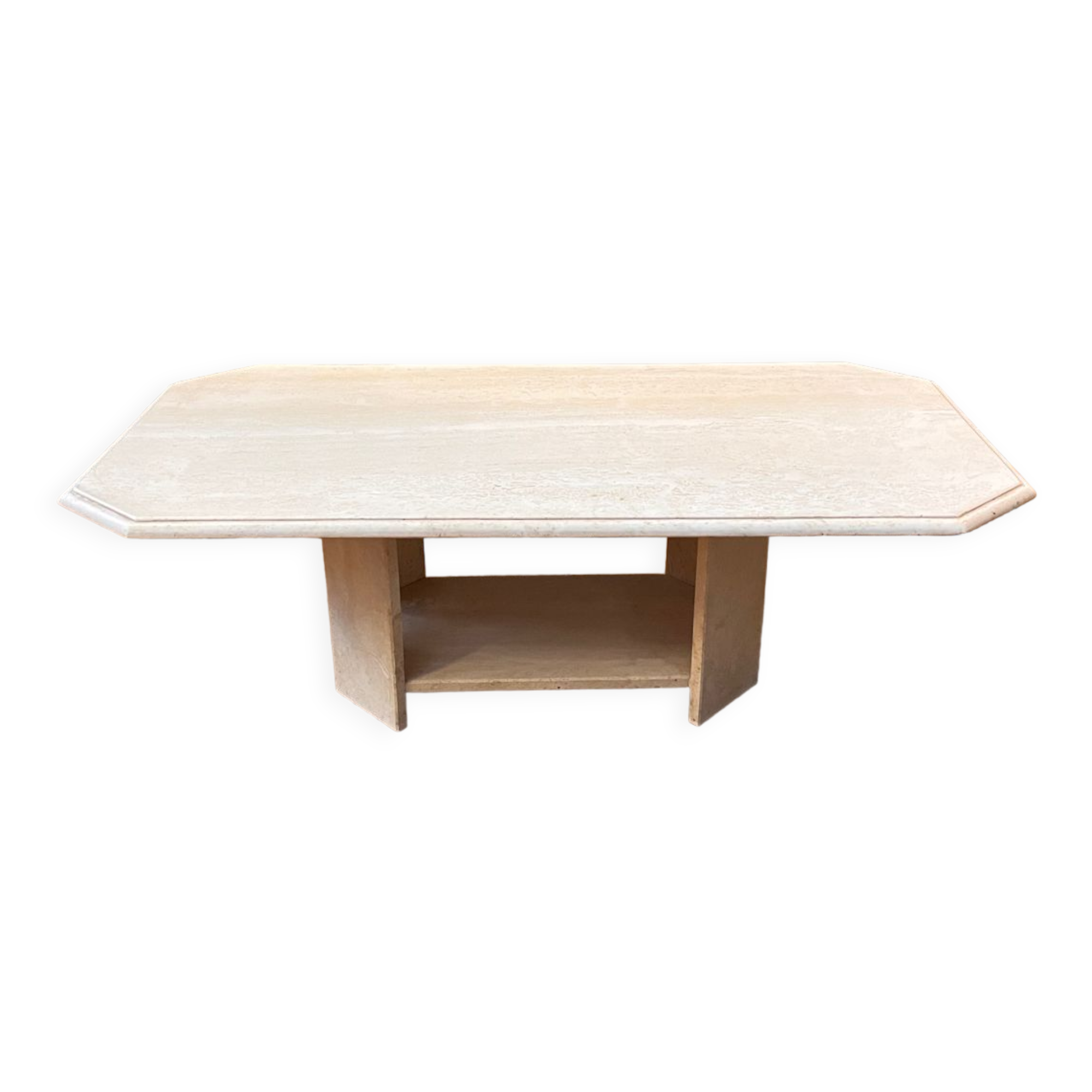 Travertine coffee table