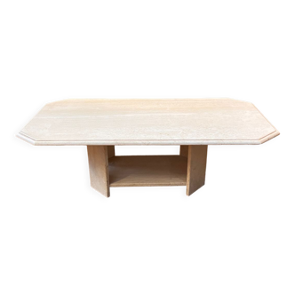 Travertine coffee table