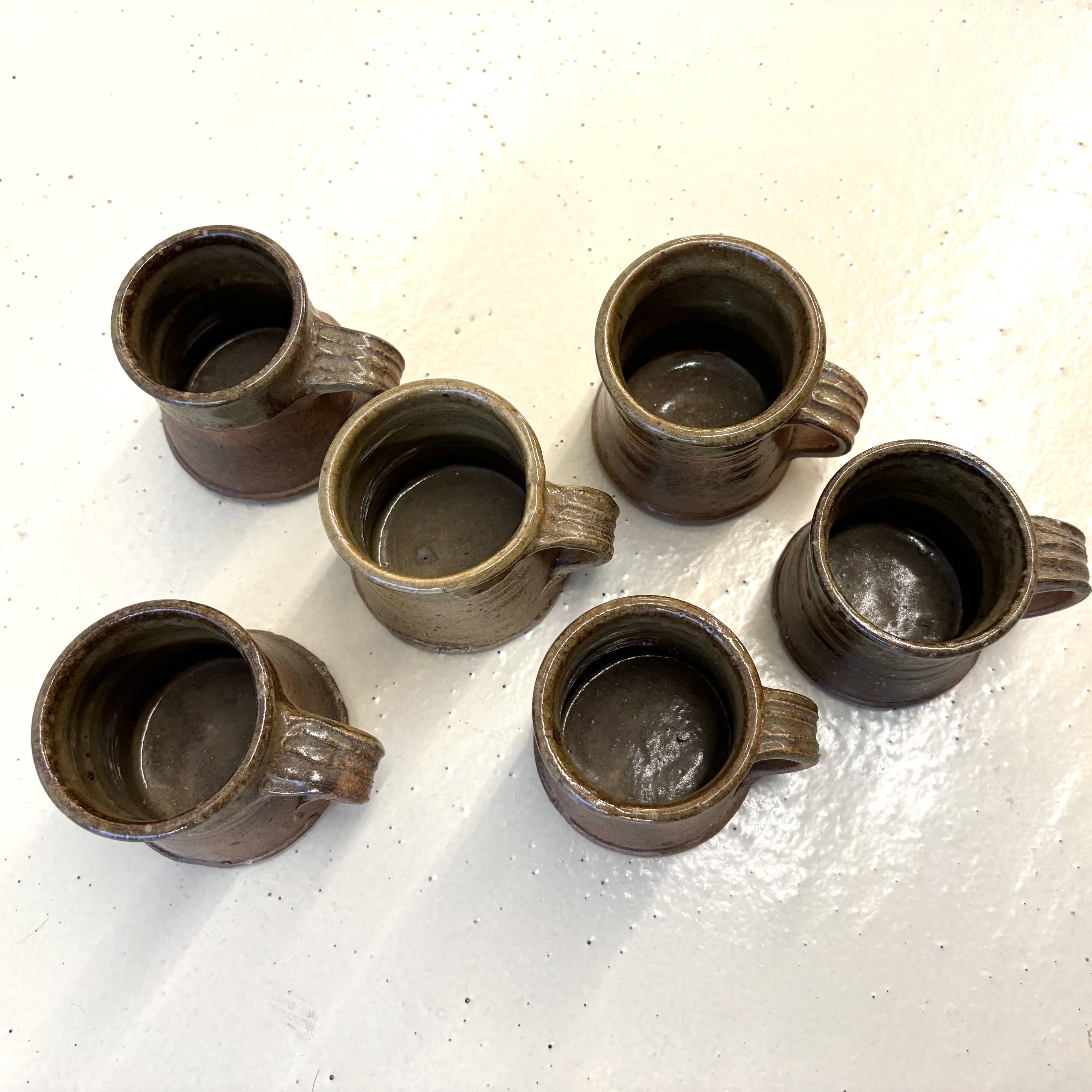 Stoneware coffee cups by Pierre Digan
