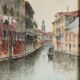 Tableau peinture à l'aquarelle Venise