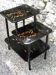 Antique chinese napoleon iii black lacquered shelf