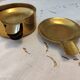 Set 5 pieces of 4 individual ashtrays in old brass